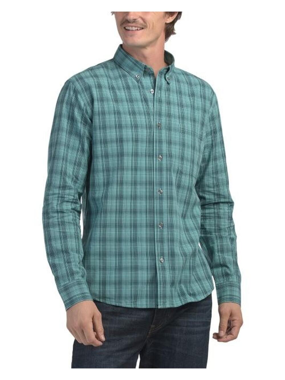 Billy Reid Tuscumbia Shirt Shadow Plaid Medium Long Sleeve Classic Preppy NWT